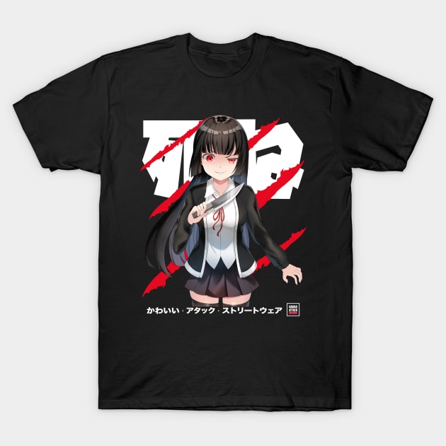 Japanese Anime Yandere Girl T-Shirt by KawaiiAttack